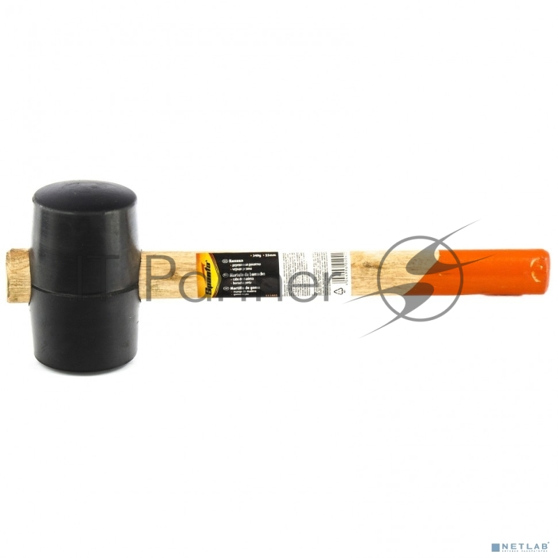 Киянка резиновая, 340 г, черная резина, деревянная рукоятка// Sparta