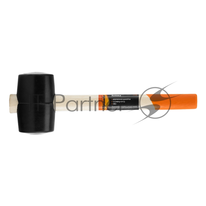 Киянка резиновая, 340 г, черная резина, деревянная рукоятка// Sparta