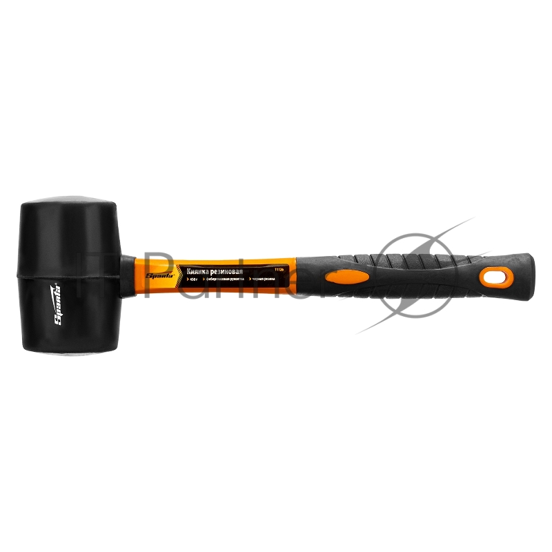 Киянка резиновая, 450г, черная резина, фибергласовая рукоятка// Sparta