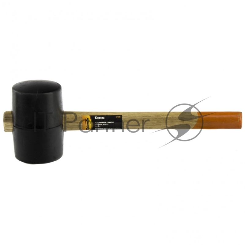 Киянка резиновая, 910 г, черная резина, деревянная рукоятка// Sparta