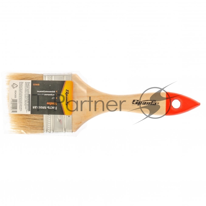 Кисть плоская Slimline 2,5 (63 мм), натуральная щетина, деревянная ручка// Sparta