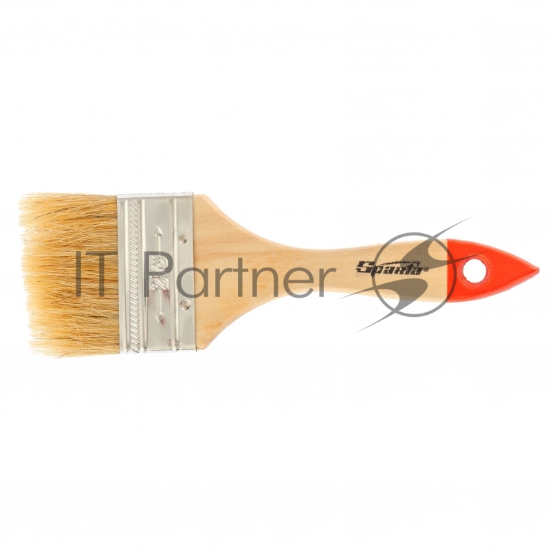 Кисть плоская Slimline 2,5 (63 мм), натуральная щетина, деревянная ручка// Sparta