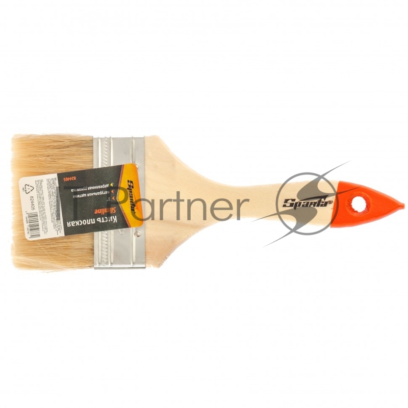 Кисть плоская Slimline 3 (75 мм), натуральная щетина, деревянная ручка// Sparta