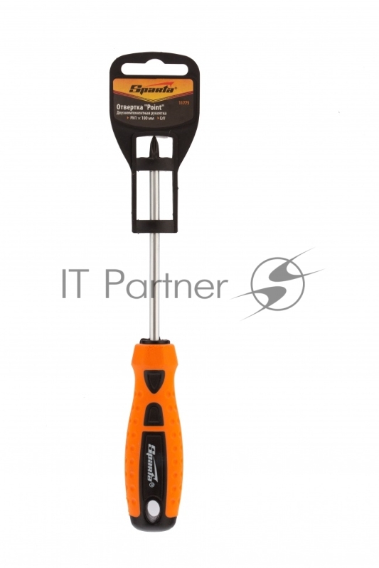 Отвертка Point, PH1 х 100 мм, 2-х компонентная рукоятка// Sparta
