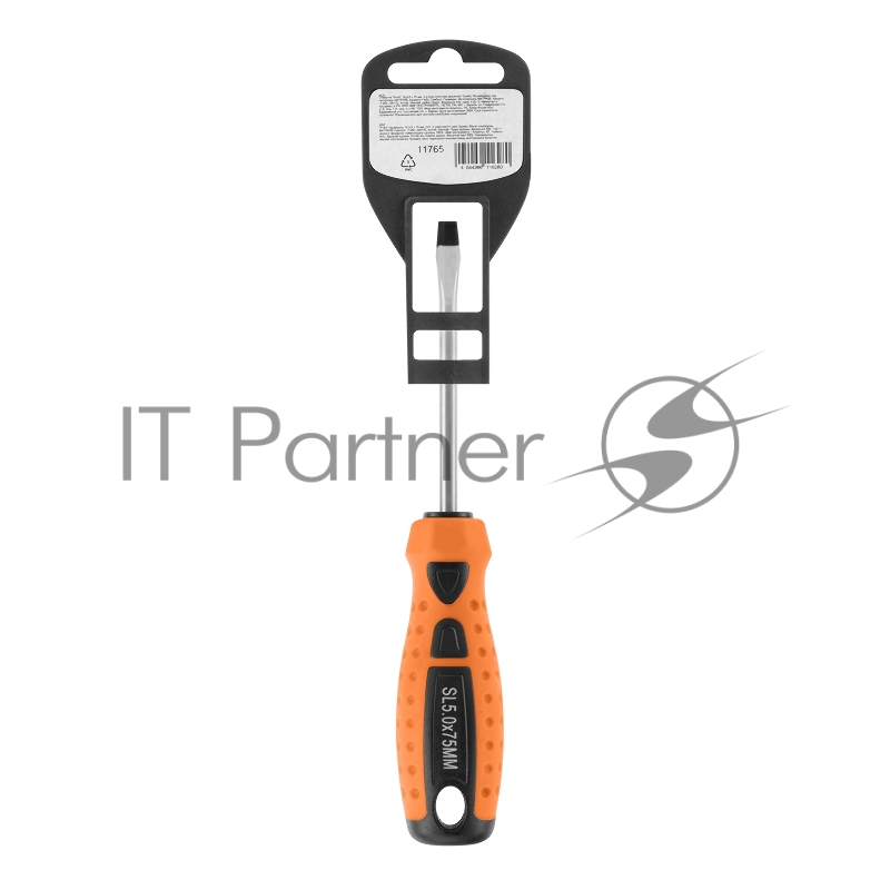 Отвертка Point, SL5,0 х 75 мм, 2-х компонентная рукоятка// Sparta