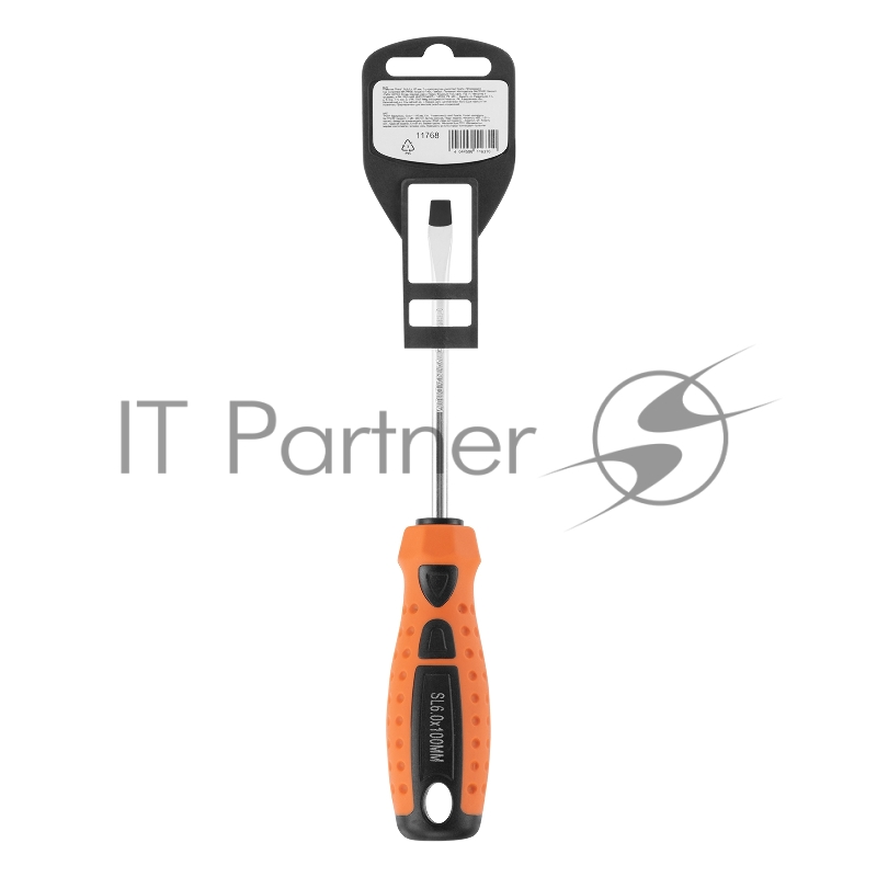 Отвертка Point, SL6,0 х 100 мм, 2-х компонентная рукоятка// Sparta