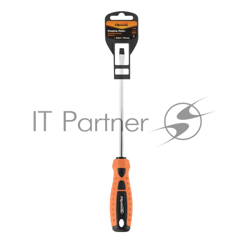 Отвертка Point, SL6,0 х 150 мм, 2-х компонентная рукоятка// Sparta
