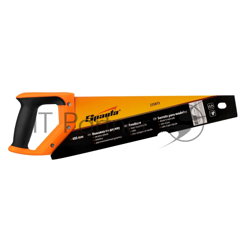 Ножовка по дереву, 400 мм, 7-8 TPI, зуб-2D, каленый зуб, линейка, двухкомпонентная рукоятка// Sparta