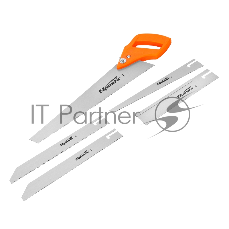 Ножовка по дереву, 350 мм, 5 сменных полотен, пластиковая рукоятка// Sparta