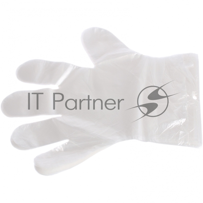 Перчатки одноразовые полиэтиленовые, прозрачные, 100 шт. (50 пар), L// Россия