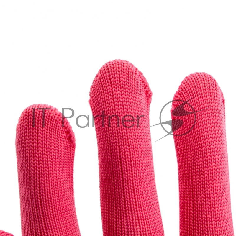 Перчатки из синтетической нити, ПВХ точка, 13 класс, цвет розовая фуксия, L// Россия