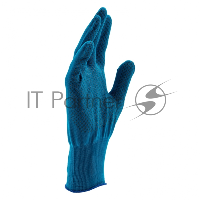 Перчатки из синтетической нити, ПВХ точка, 13 класс, цвет ультрамарин, XL// Россия