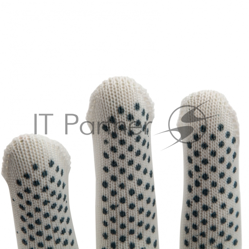 Перчатки из синтетической нити, ПВХ точка, 13 класс, белые, XL// Россия