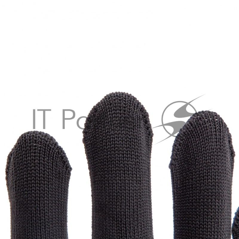 Перчатки из синтетической нити, ПВХ точка, 13 класс, чёрные, XL// Россия