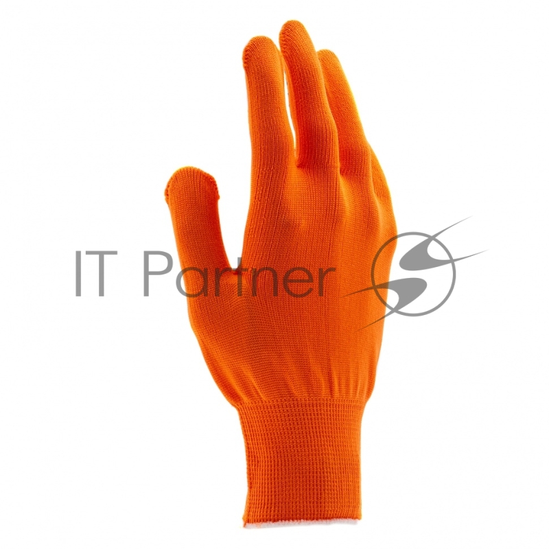 Перчатки из синтетической нити, ПВХ точка, 13 класс, оранжевые, XL// Россия