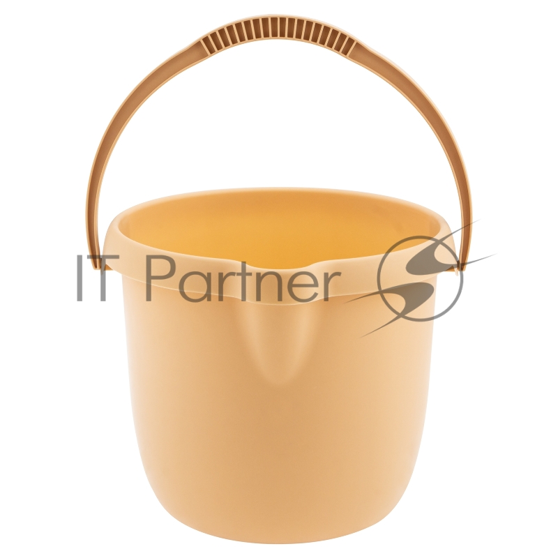 Ведро пластмассовое круглое 12 л, бежевое, Home// Palisad
