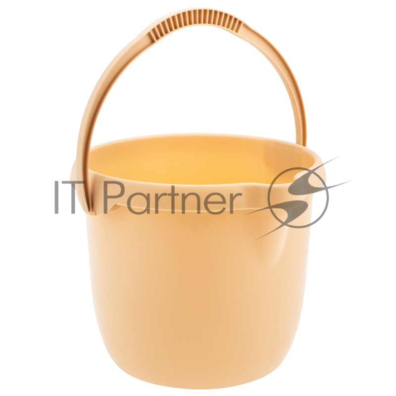 Ведро пластмассовое круглое 12 л, бежевое, Home// Palisad