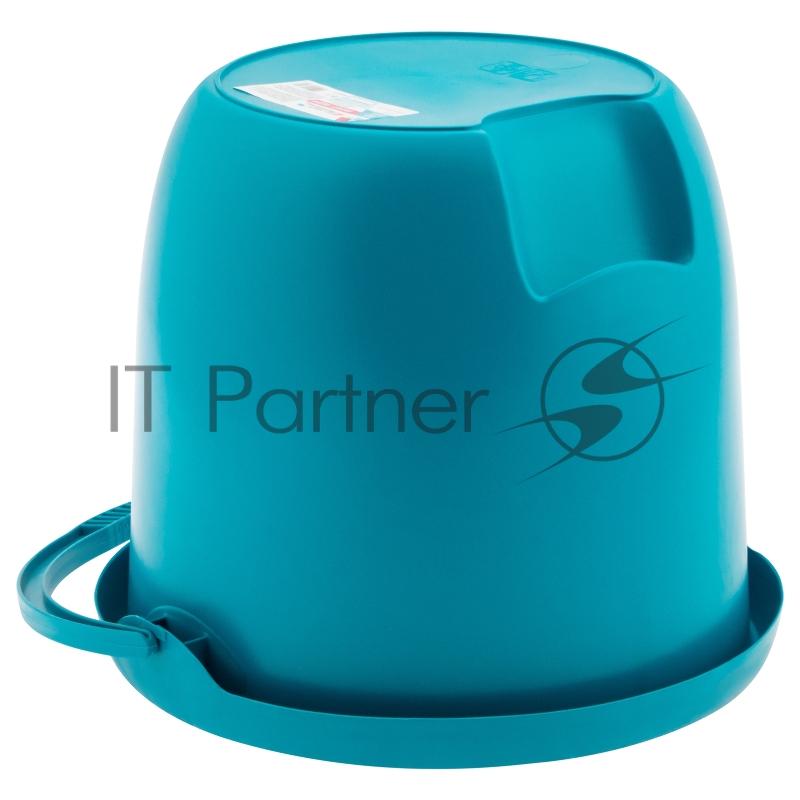 Ведро пластмассовое круглое 12 л, бирюзовое, Home// Palisad