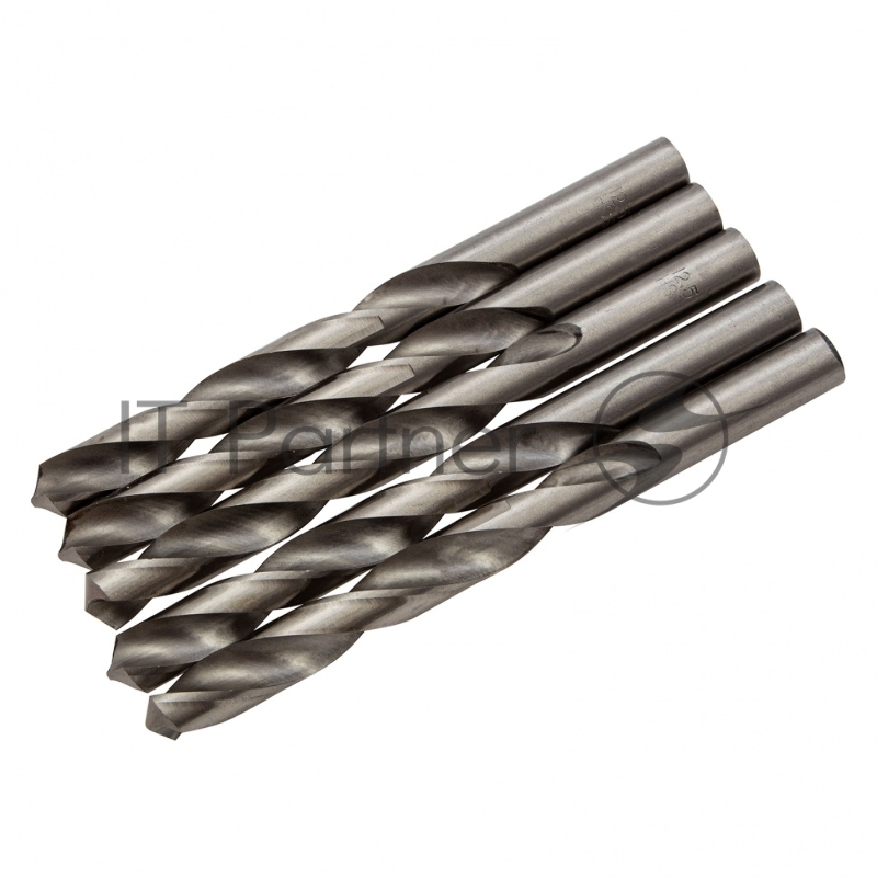 Сверло по металлу, 12,5 мм, полированное, HSS, 5 шт. цилиндрический хвостовик// Matrix