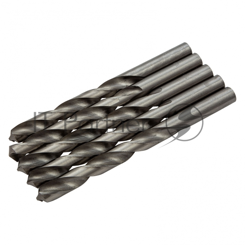 Сверло по металлу, 12 мм, полированное, HSS, 5 шт. цилиндрический хвостовик// Matrix