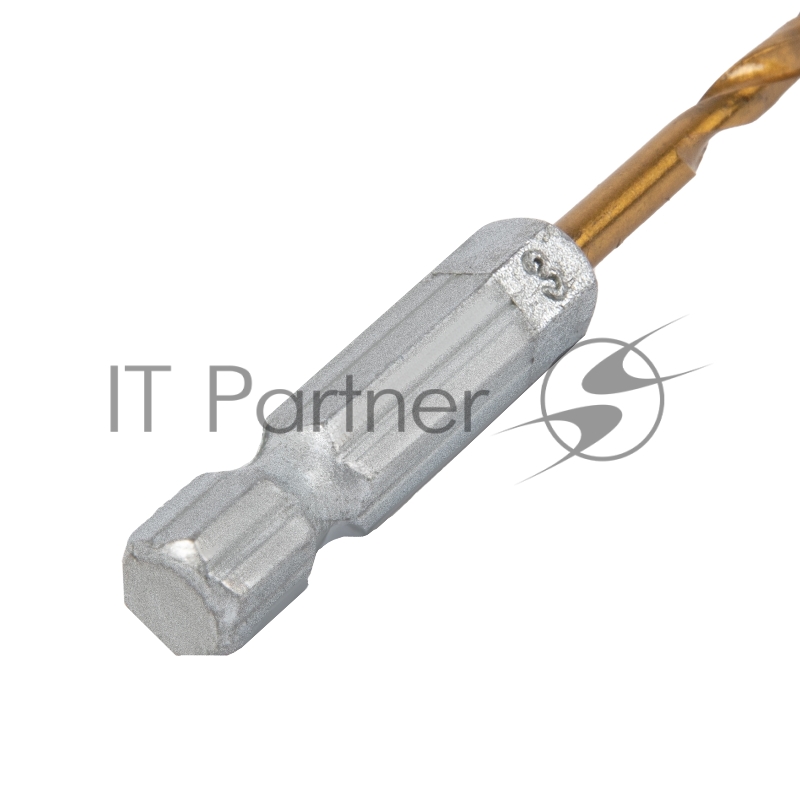 Сверло по металлу, 3 мм, HSS, нитридтитановое покрытие, 6-гранный хвостовик// Matrix