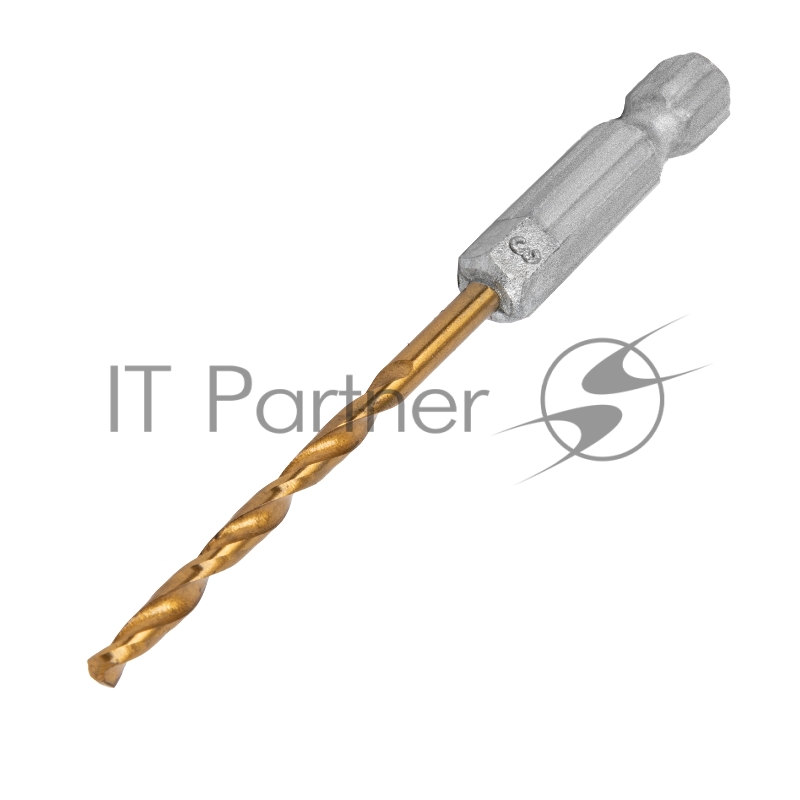 Сверло по металлу, 3 мм, HSS, нитридтитановое покрытие, 6-гранный хвостовик// Matrix