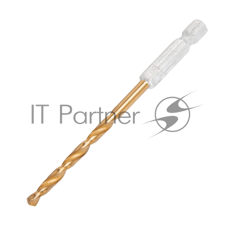 Сверло по металлу, 4 мм, HSS, нитридтитановое покрытие, 6-гранный хвостовик// Matrix