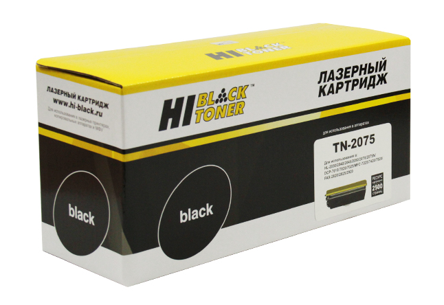 Тонер-картридж Hi-Black для Brother HL-2030/2040/2070/7010/7420/78 TN-2075, 2,5К