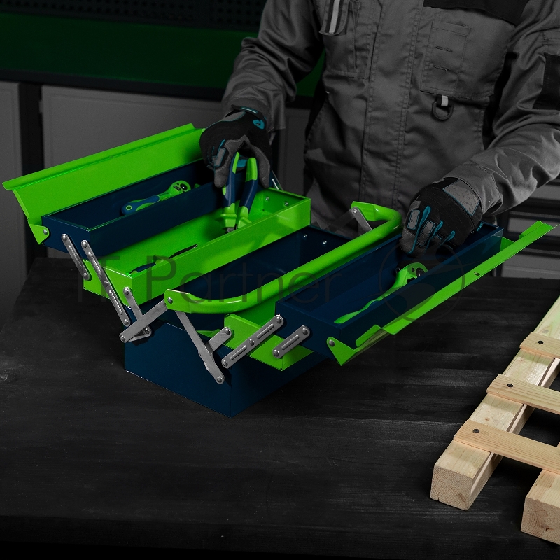 Ящик для инструмента, 430х200х200 мм, пять секций, металлический// Сибртех