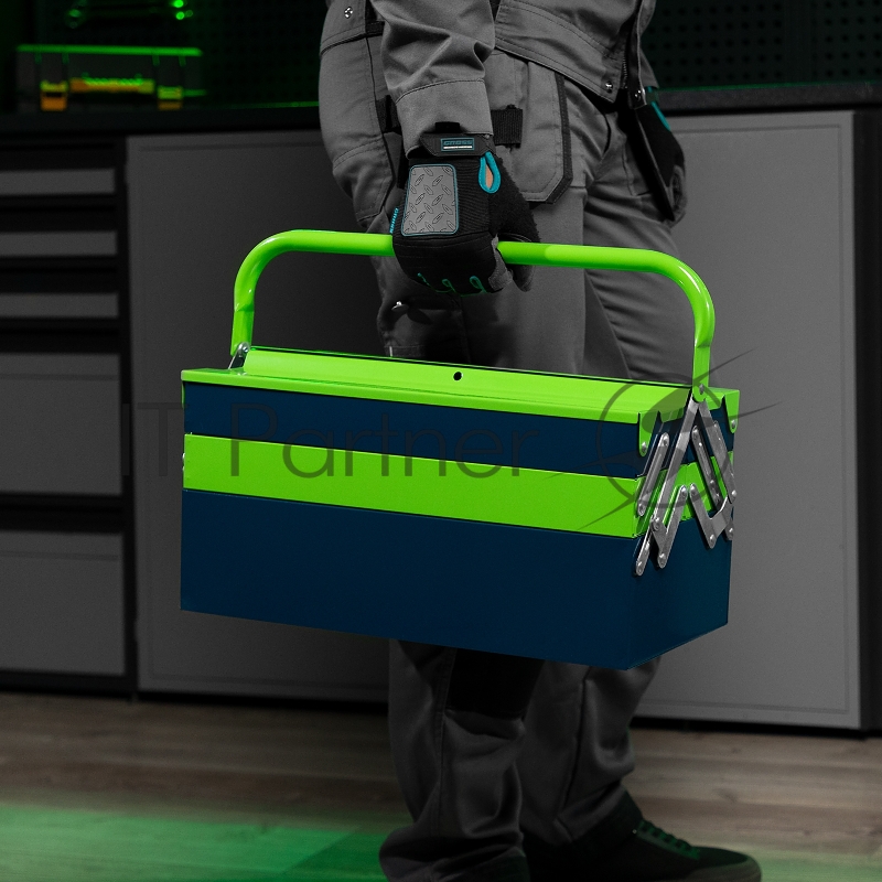 Ящик для инструмента, 430х200х200 мм, пять секций, металлический// Сибртех