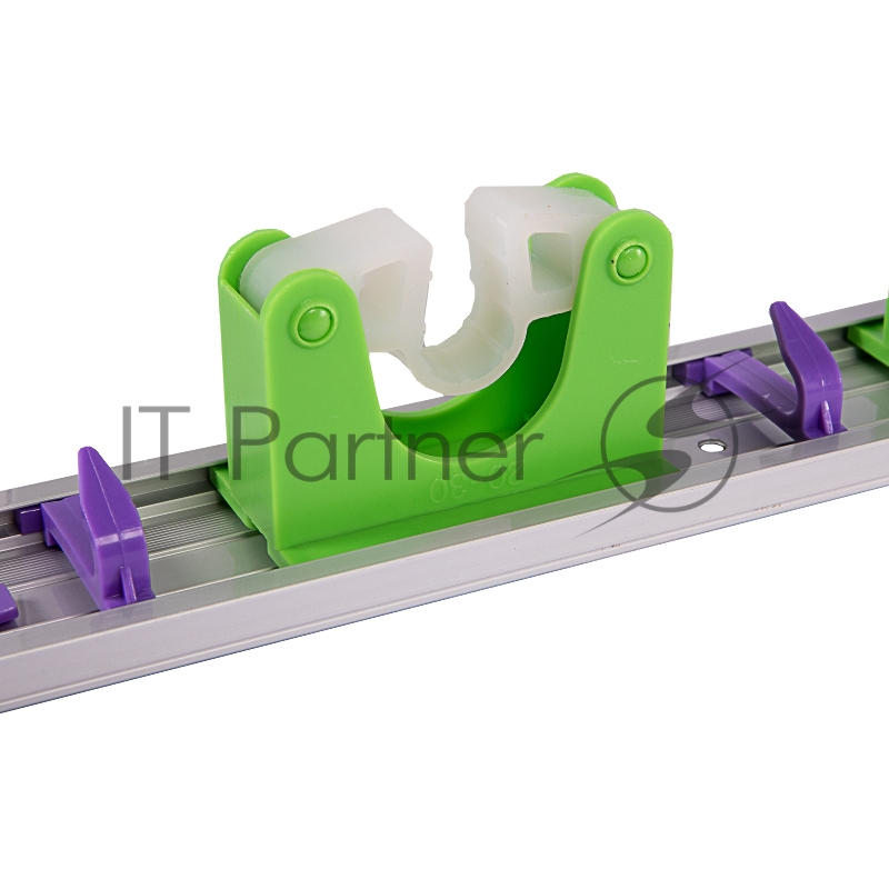 Алюминиевый настенный держатель для садово-огородного инструмента, 4 ячейки, 4 крюка// Palisad