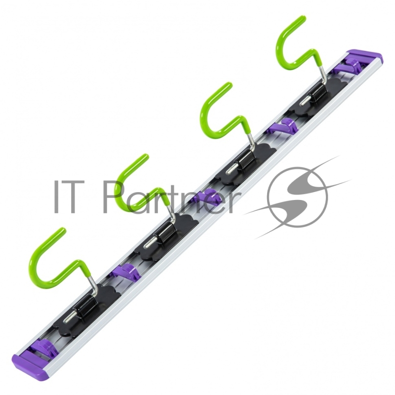 Алюминиевый настенный держатель для садового инструмента, 4 крюка// Palisad