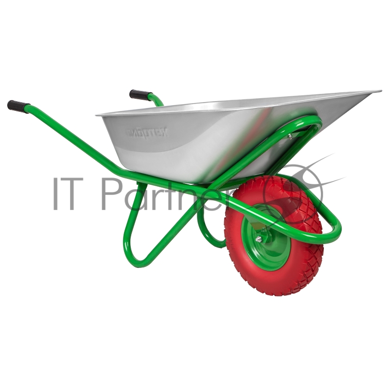 Тачка садово-строительная с PU колесом, грузоподъемность 180 кг, объем 90 л// Сибртех