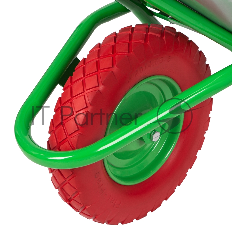 Тачка садово-строительная с PU колесом, грузоподъемность 180 кг, объем 90 л// Сибртех