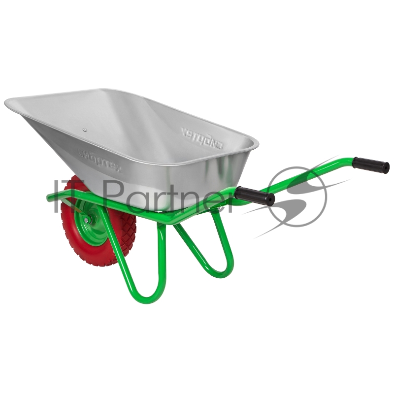 Тачка садово-строительная с PU колесом, грузоподъемность 180 кг, объем 90 л// Сибртех