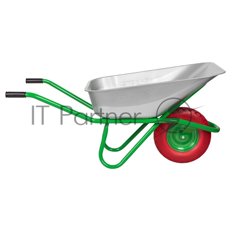 Тачка садово-строительная с PU колесом, грузоподъемность 180 кг, объем 90 л// Сибртех