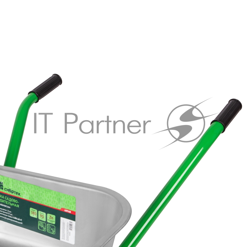 Тачка садово-строительная с PU колесом, грузоподъемность 180 кг, объем 90 л// Сибртех