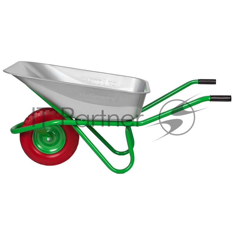 Тачка садово-строительная с PU колесом, грузоподъемность 180 кг, объем 90 л// Сибртех