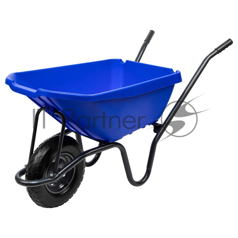 Тачка садово-строительная с пластиковым корытом, грузоподъемность 175 кг, объем 90 л// Сибртех