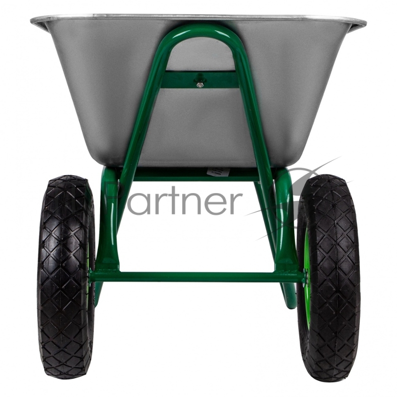 Тачка садово-строительная, 2-х колесная, усиленная, грузоподъемность 320 кг, объем 100 л// Россия