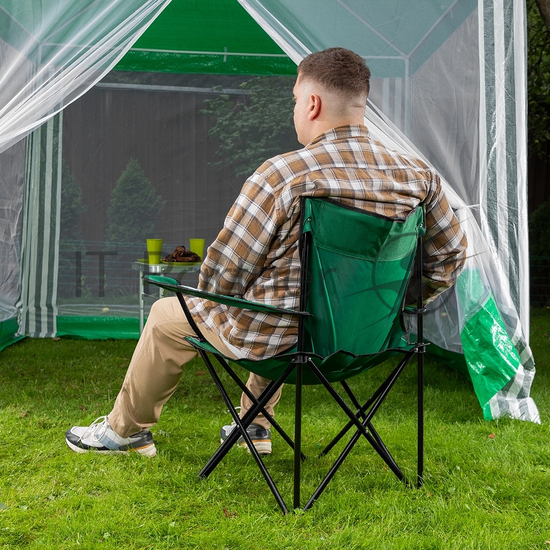 Стул складной с подлокотн. и подстак. 81х51х86 см, Camping// Palisad