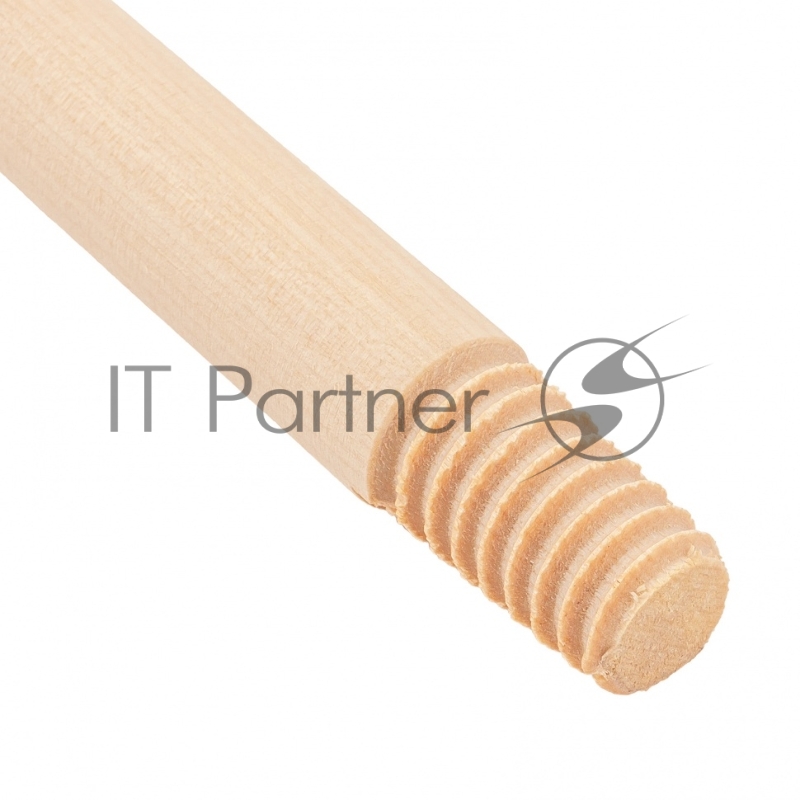 Черенок деревянный, 23х1200 мм, высший сорт, с резьбой (подходит для метел, щеток), Россия// Сибртех