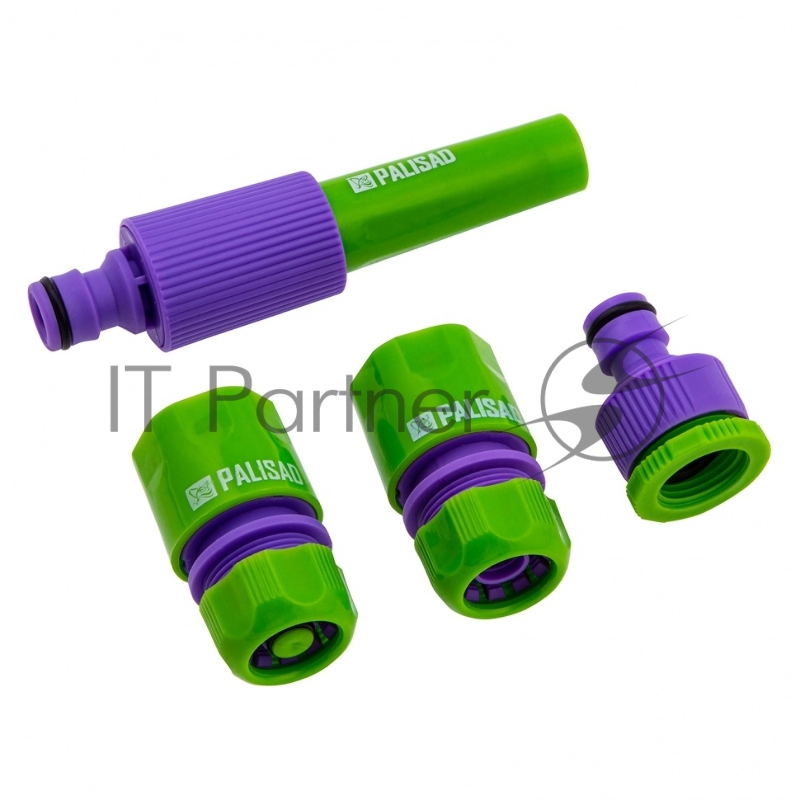 Набор для подключения шланга 1/2 (распылитель, 3 адаптера к распылителю)// Palisad