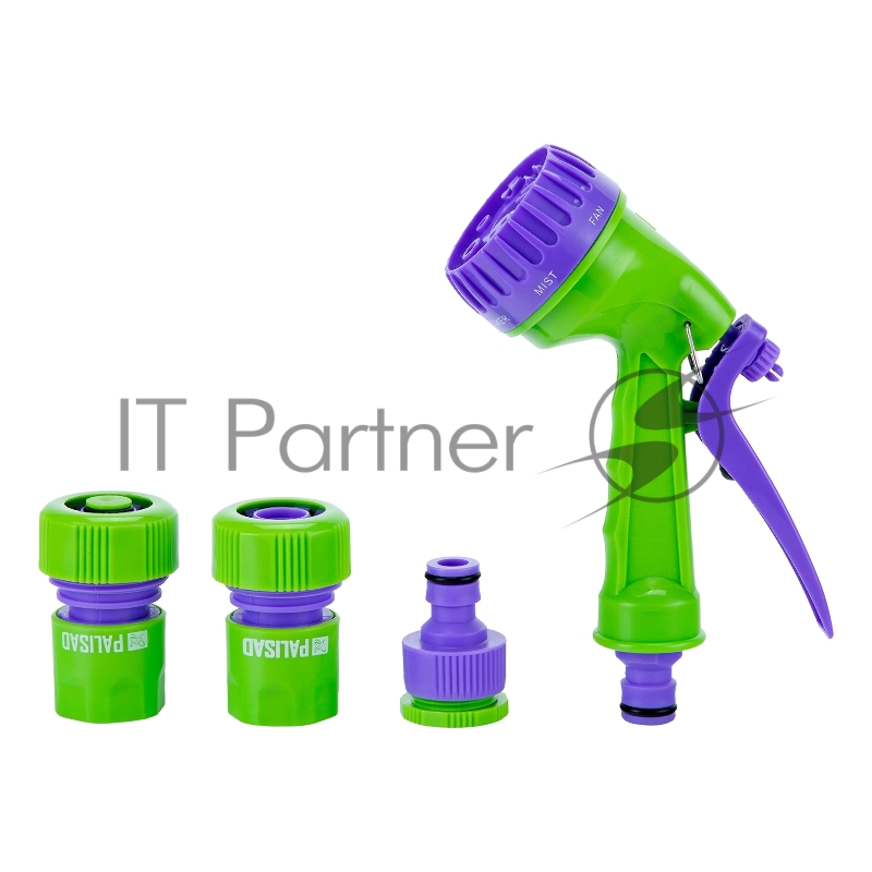 Набор для подключения шланга 3/4 (пистолет 7 режимов, адаптер, 2 соединителя)// Palisad