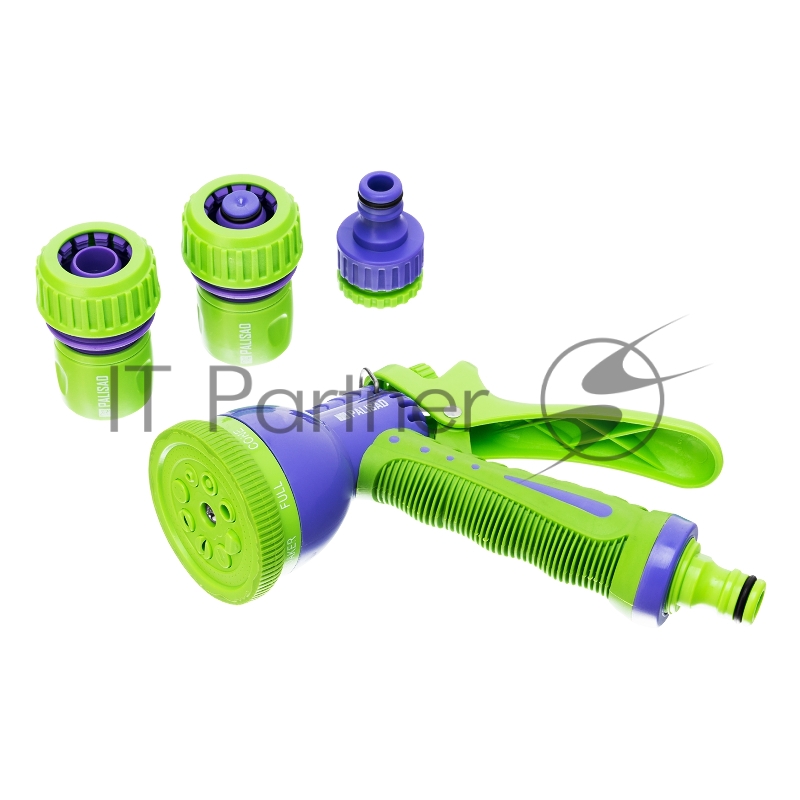 Набор для подключения шланга 3/4 (пистолет 8 режимов, адаптер, 2 соединителя)// Palisad