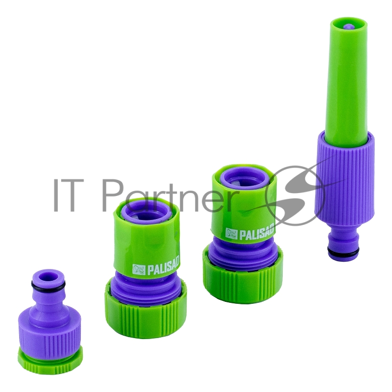Набор для подключения шланга 3/4 (распылитель, 3 адаптера к распылителю)// Palisad