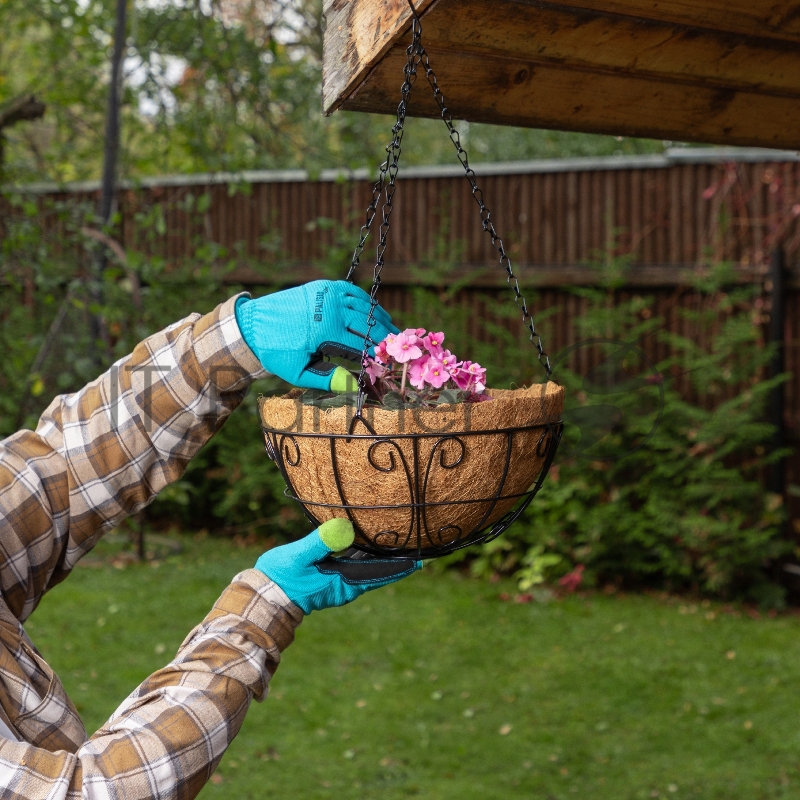 Кашпо подвесное с декором, с кокосовой корзиной, диаметр, 30 см// Palisad