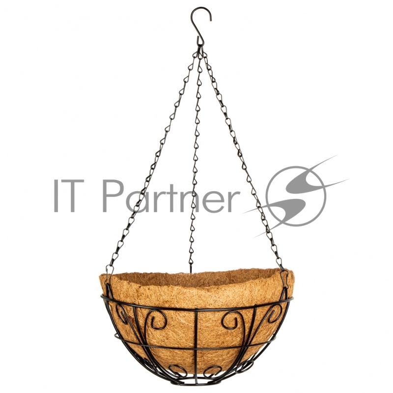Кашпо подвесное с декором, с кокосовой корзиной, диаметр, 30 см// Palisad