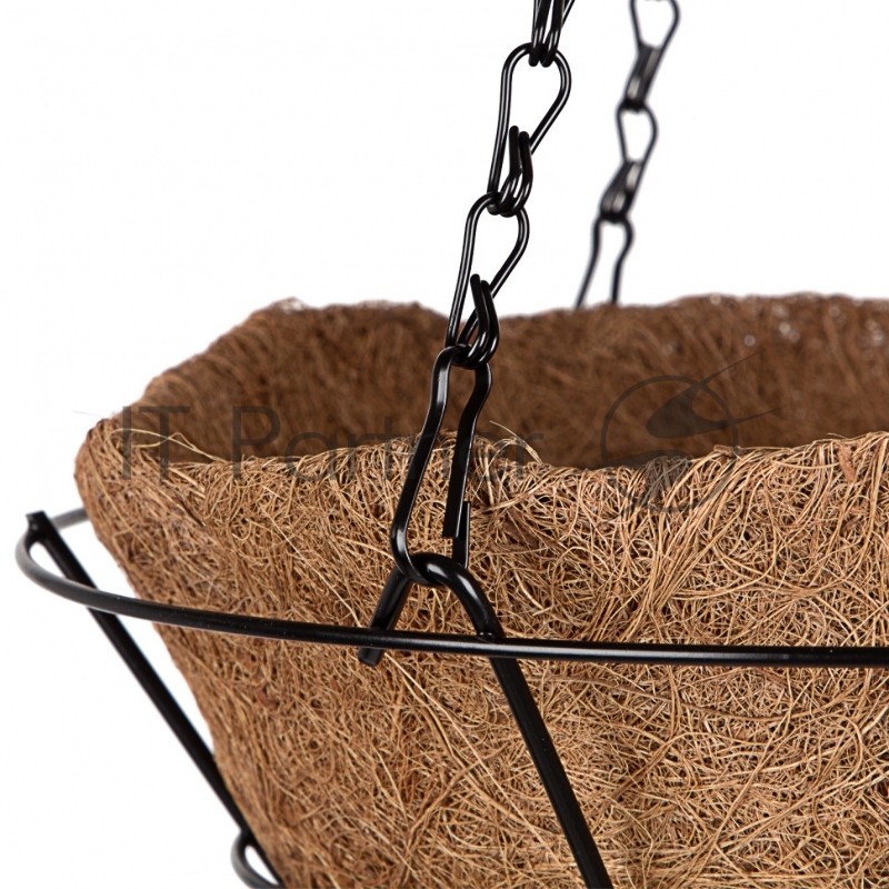 Кашпо подвесное с вкладышем из коковиты, конус, диаметр 30 см// Palisad