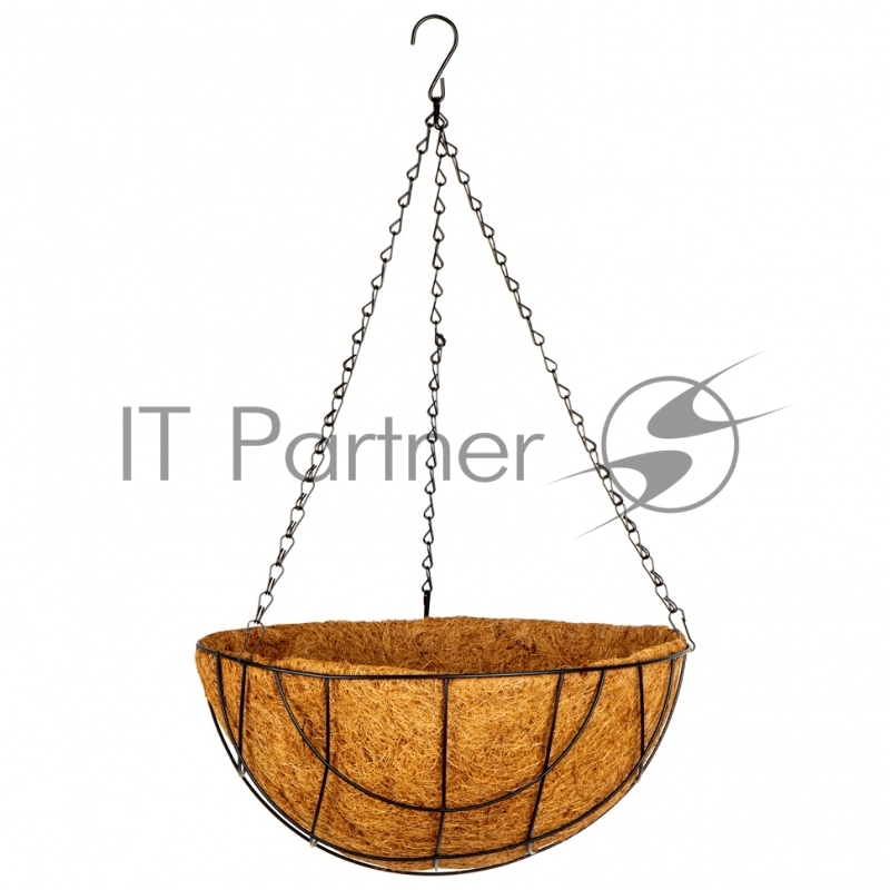 Кашпо подвесное с вкладышем из коковиты, полукруглое, диаметр 35 см// Palisad